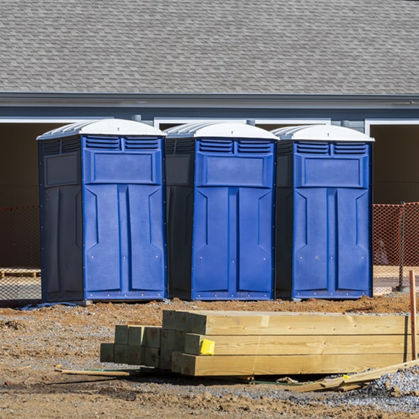 how can i report damages or issues with the portable toilets during my rental period in Gene Autry